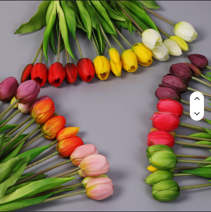 High Quality Real Touch Tulips for Home Office Event Decor