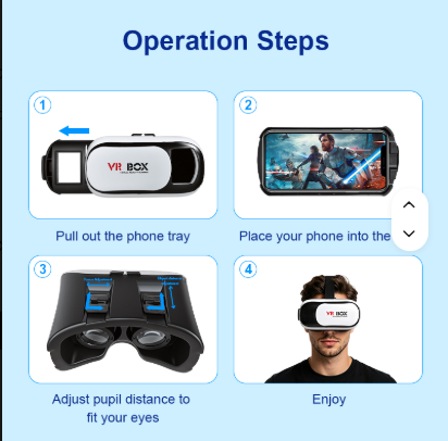 Smart VR Headset for Games and Movies